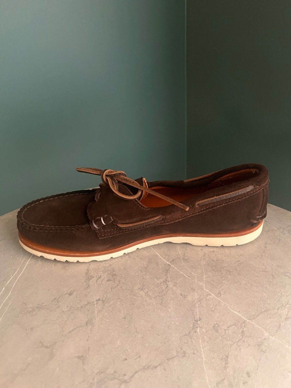 Sperry x Sunspel Original 2-Eye Suede Top Sider - Picture 3 of 6